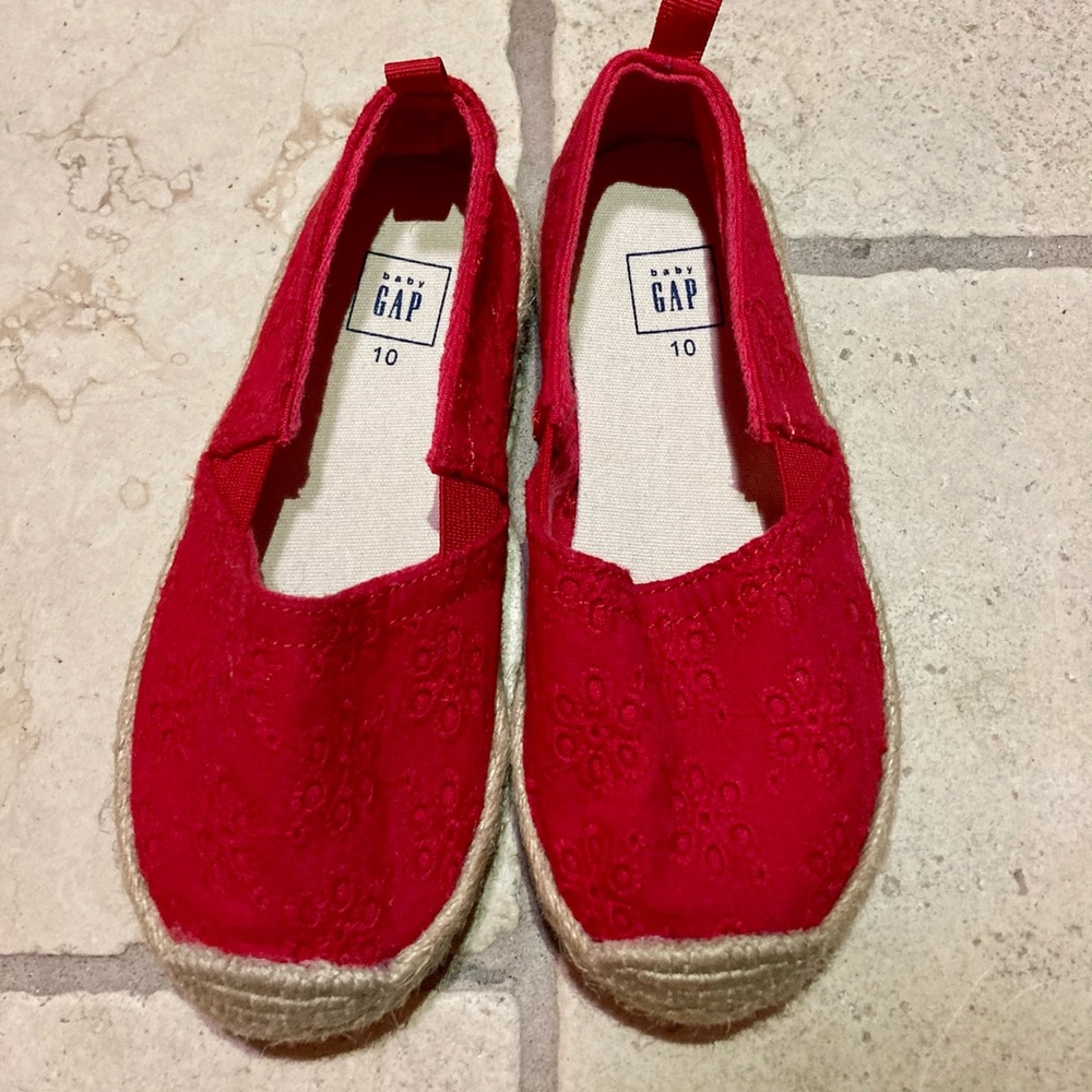 Toddler espadrille slip on shoes sz 10